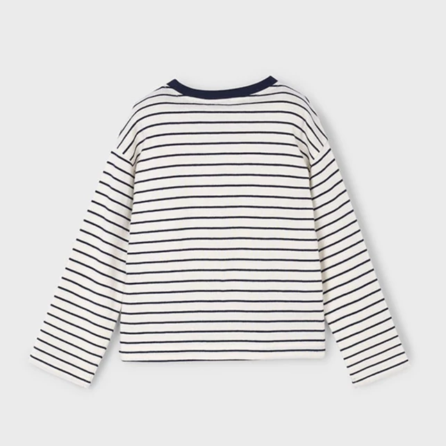 Mayoral csíkos hosszú ujjú felső hímzéssel 2025 TÉL Mayoral csíkos hosszú ujjú felső hímzéssel 2025 TÉL