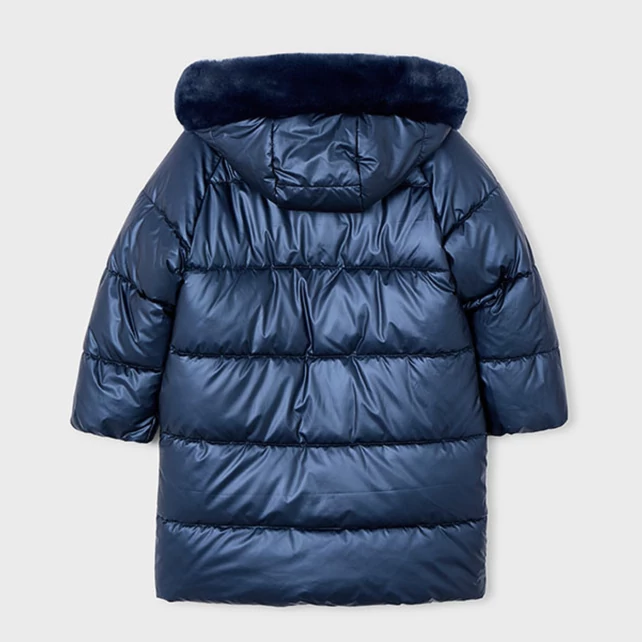 Mayoral hosszú fazonú szőrmés télikabát levehető kapucnival 2025 TÉL Mayoral hosszú fazonú szőrmés télikabát levehető kapucnival 2025 TÉL