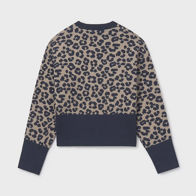 Mayoral csinos leopárdmintás kötött pulóver 2025 TÉL Mayoral csinos leopárdmintás kötött pulóver 2025 TÉL
