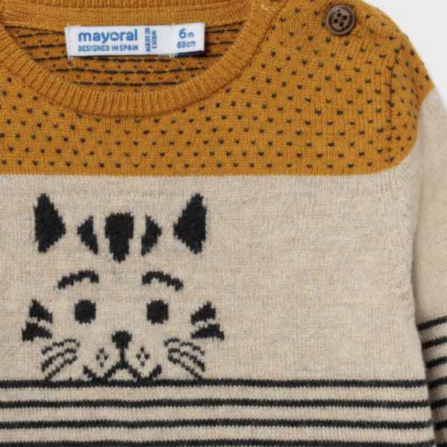 Mayoral tigris mintás kötött pulóver