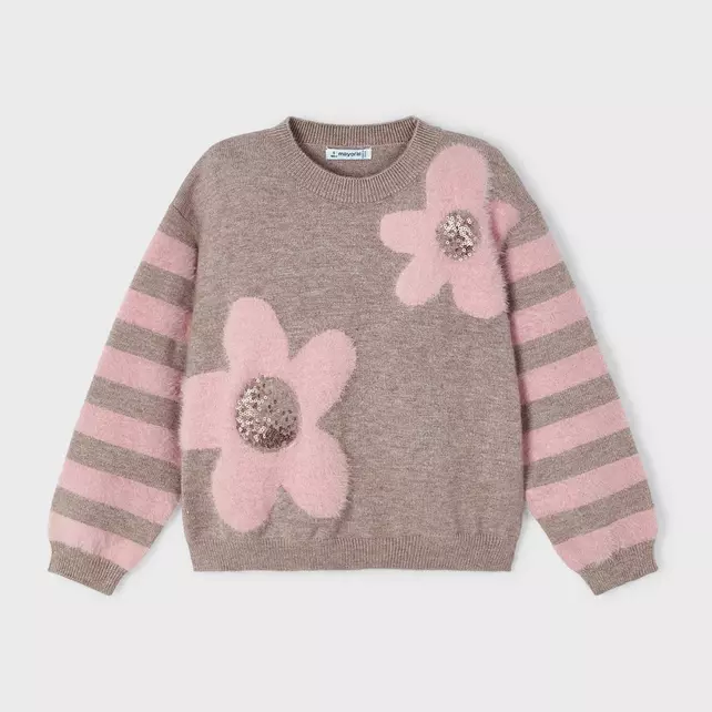 Mayoral pihe-puha virágmintás kötött pulóver