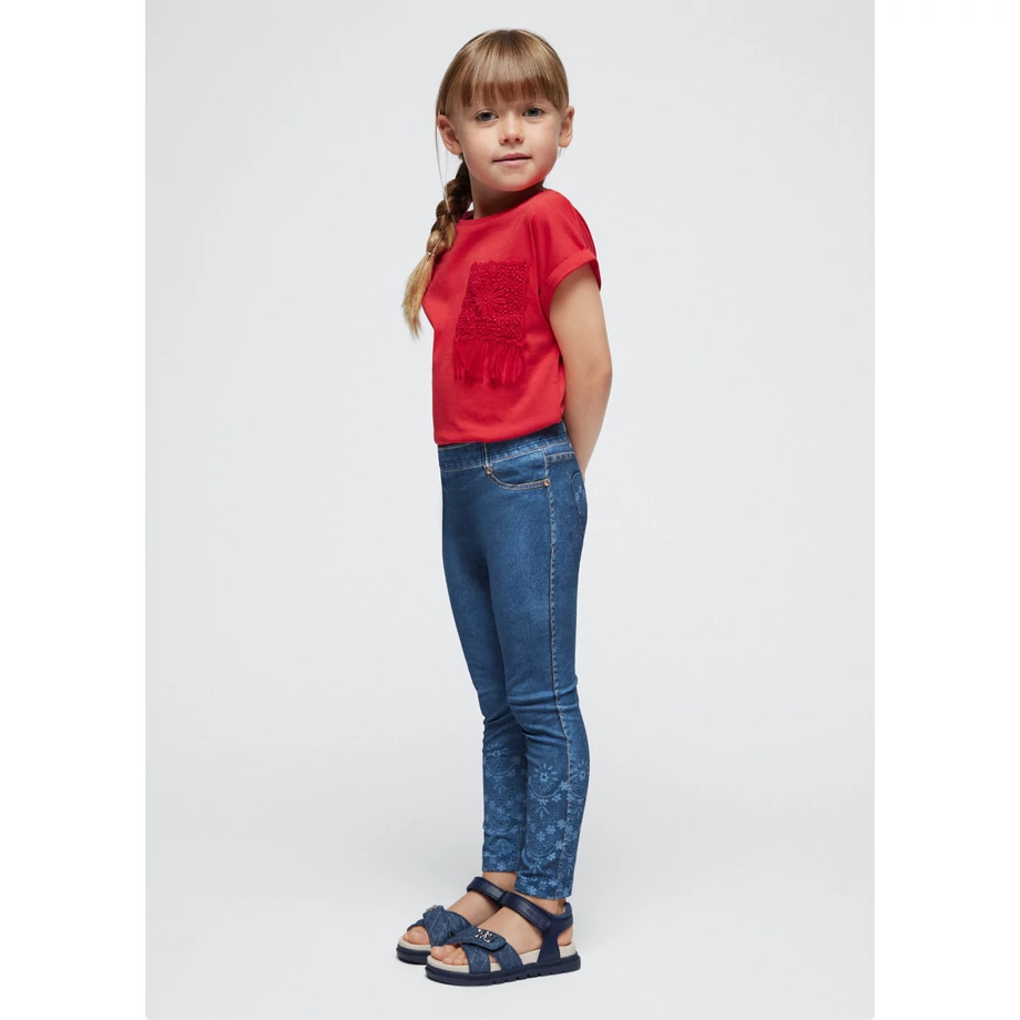 Mayoral virágmintás farmerhatású tavaszi leggings