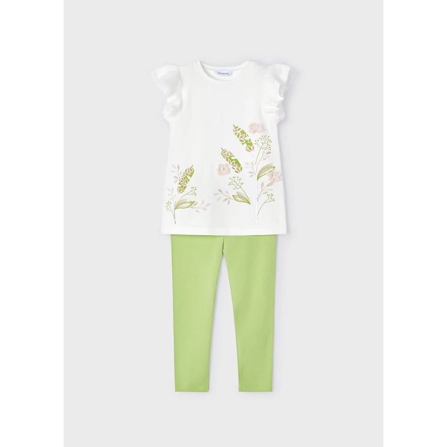 Mayoral gyönyörű tüll virágos felső és leggings szett