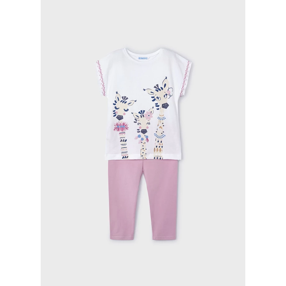 Mayoral cuki zebramintás felső és 3/4-es leggings szett