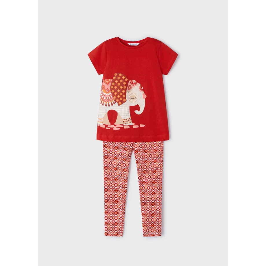 Mayoral állatos-mintás felső és hosszú leggings szett