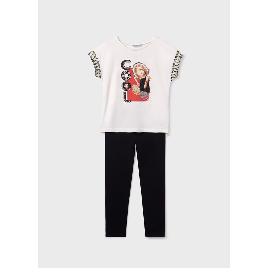 Mayoral Cool feliratos felső és hosszú leggings szett