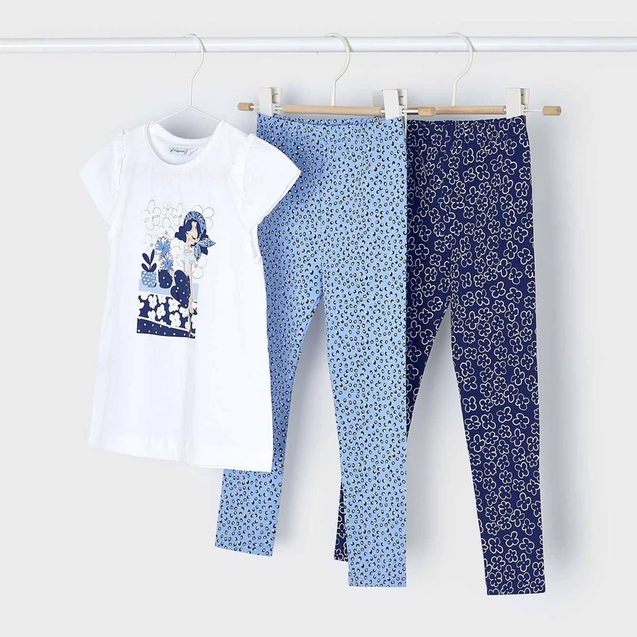 Mayoral 3 részes virágos felső és 2 leggings szett