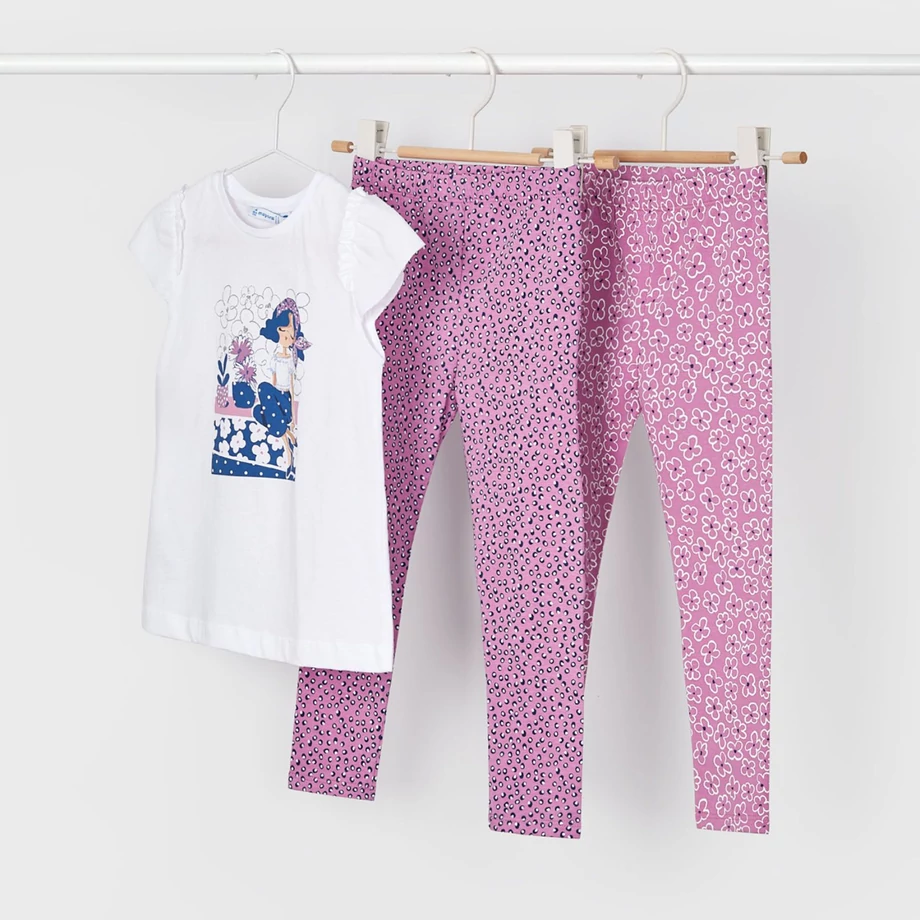 Mayoral 3 részes virágos felső és 2 leggings szett