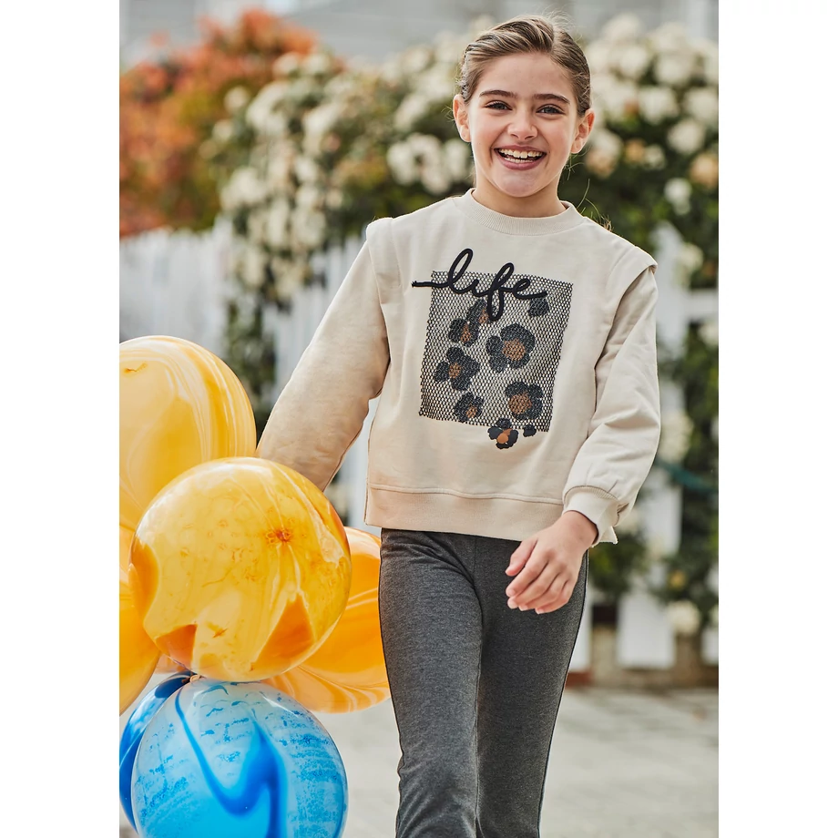 Mayoral csodaszép virágos pulóver és flare fazonú leggings szett