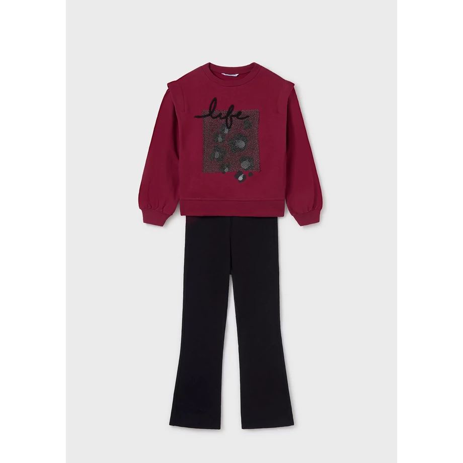 Mayoral csodaszép virágos pulóver és flare fazonú leggings szett