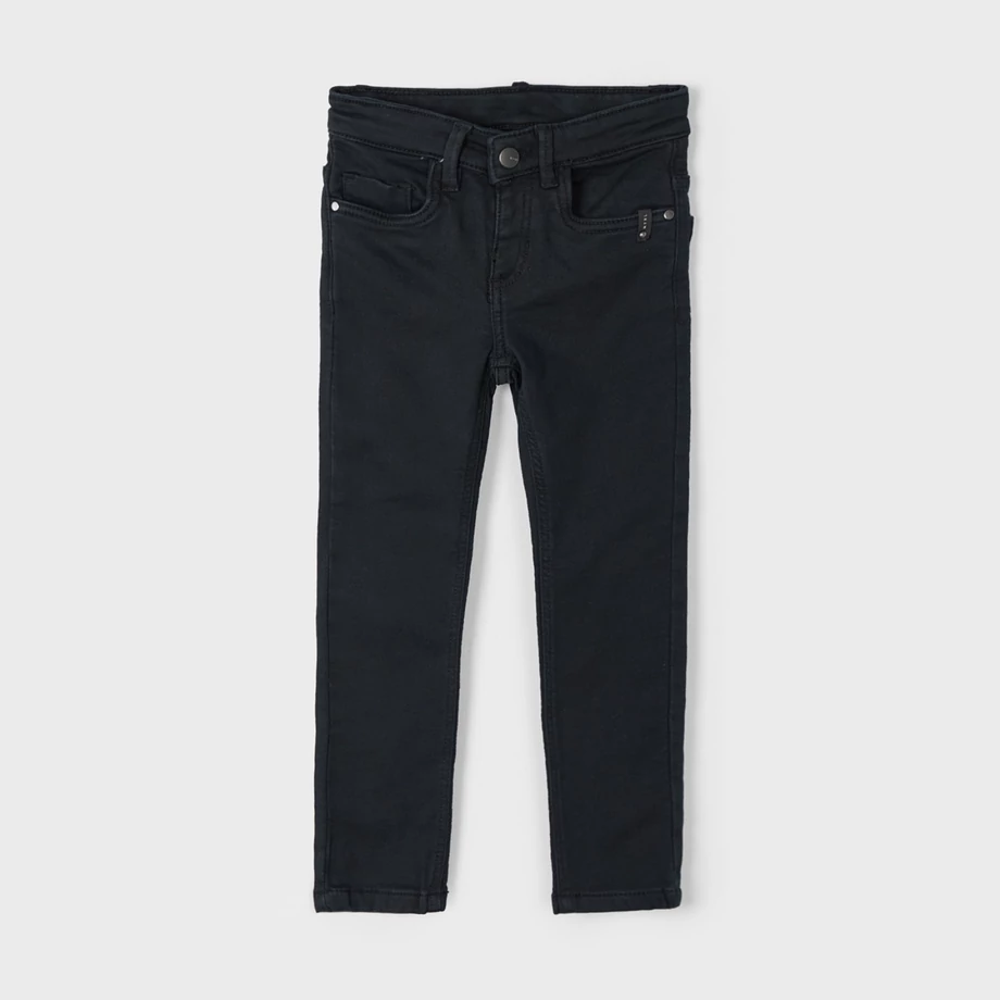 Mayoral rugalmas slim-fit fekete vastag farmernadrág 