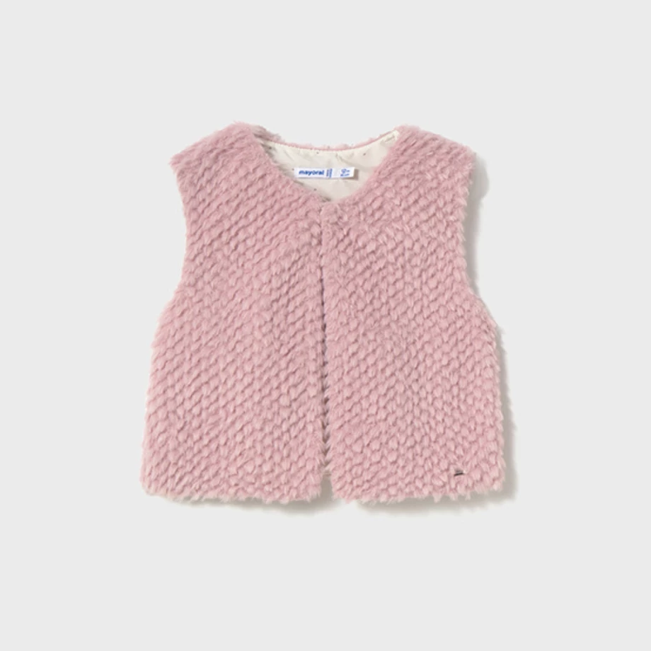 Mayoral puha rózsaszín szőrme mellény 2025 TÉL