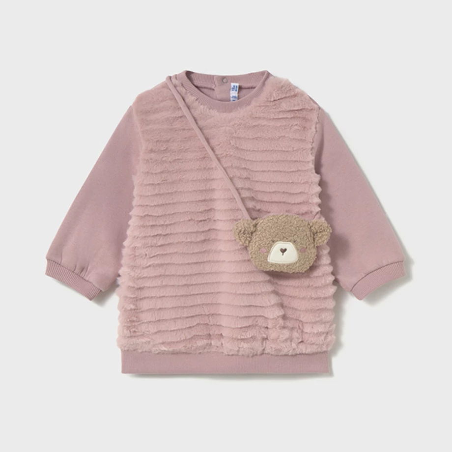 Mayoral pihe-puha szőrmés pamutruha kistáskával 2025 TÉL Mayoral pihe-puha szőrmés pamutruha kistáskával 2025 TÉL