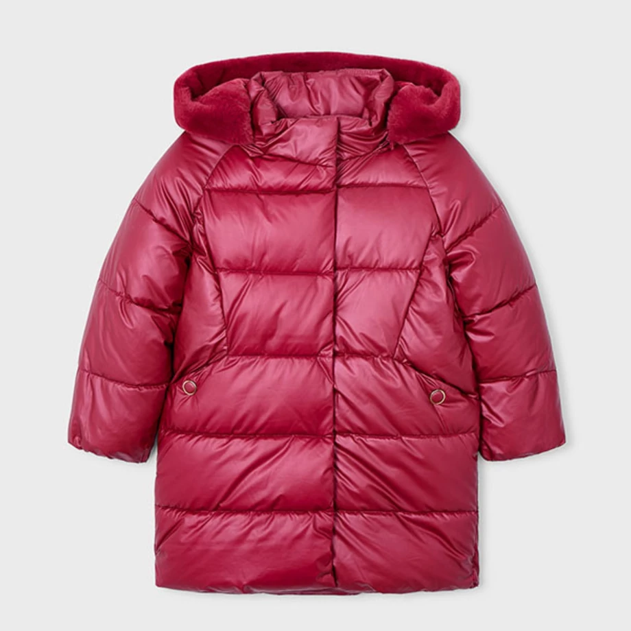 Mayoral hosszú fazonú szőrmés télikabát levehető kapucnival 2025 TÉL Mayoral hosszú fazonú szőrmés télikabát levehető kapucnival 2025 TÉL