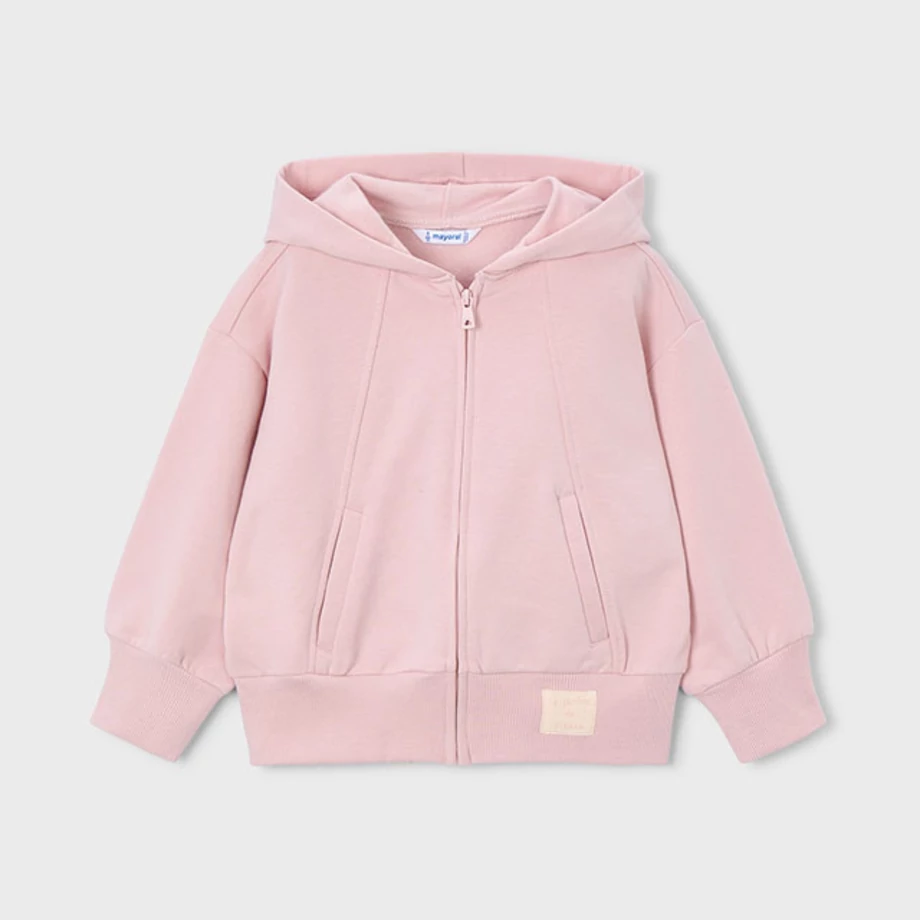 Mayoral rózsaszín cipzáras pamut pulóver kapucnival 2025 TÉL Mayoral rózsaszín cipzáras pamut pulóver kapucnival 2025 TÉL
