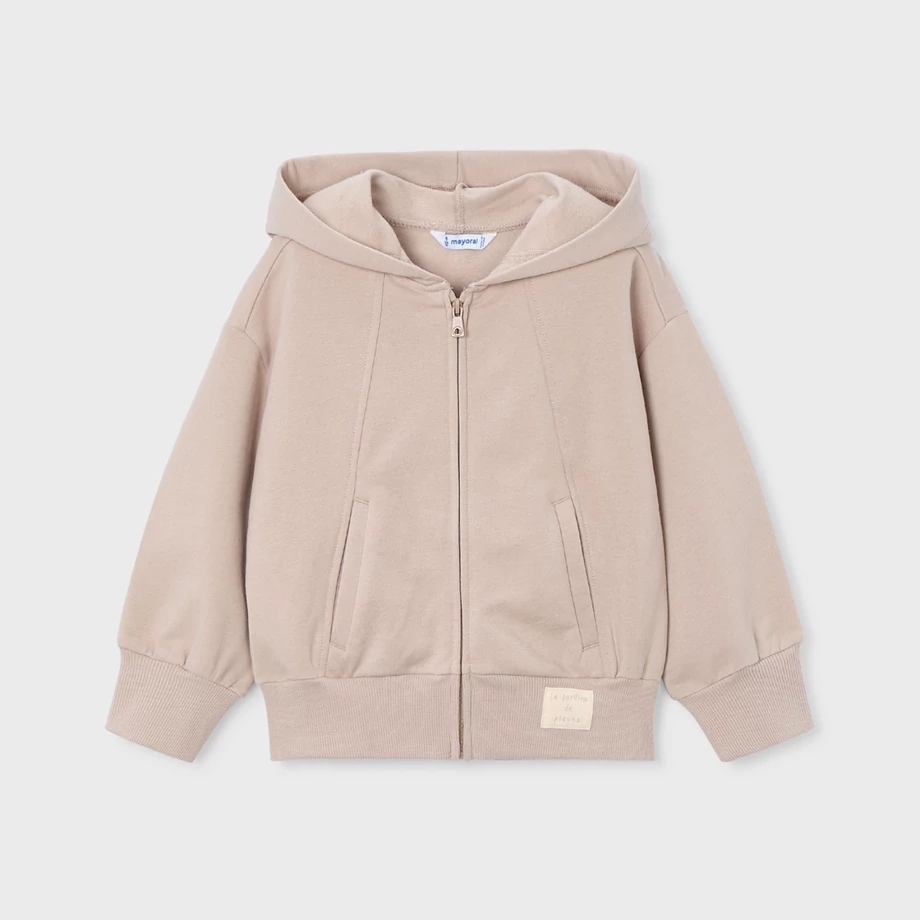 Mayoral bézs cipzáras pamut pulóver kapucnival 2025 TÉL Mayoral bézs cipzáras pamut pulóver kapucnival 2025 TÉL