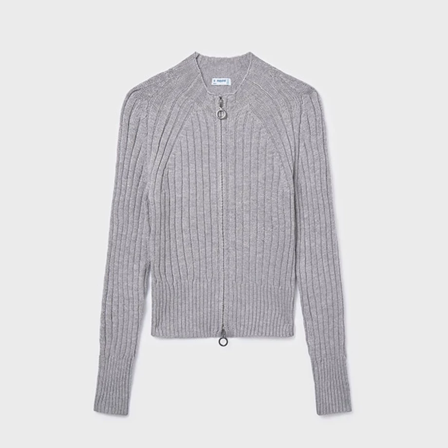 Mayoral pihe-puha bordázott cipzáras pulóver 2025 TÉL Mayoral pihe-puha bordázott cipzáras pulóver 2025 TÉL