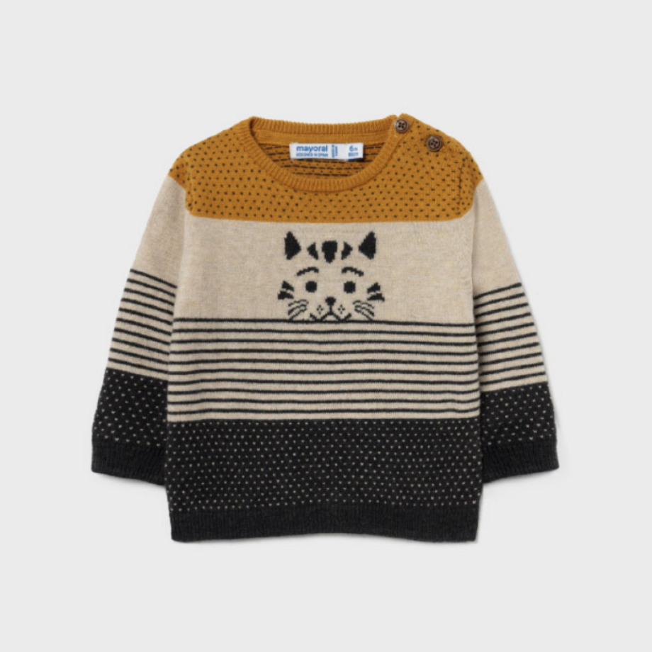 Mayoral tigris mintás kötött pulóver